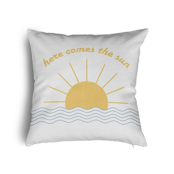 16" x 16" Simply Daisy Here Comes The Sun Poly Pillow with Zipper, Peri Qty 1