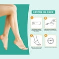 thumbnail image 3 of Castor Oil Foot Pad, Hook and  Closure Castor Oil Foot Pack Reusable Easy Cleaning Soft  for Feet, 3 of 8