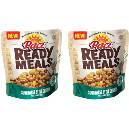 (2 Pack) Pace Ready Meals Southwest Style Chicken with Corn & Beans, 9