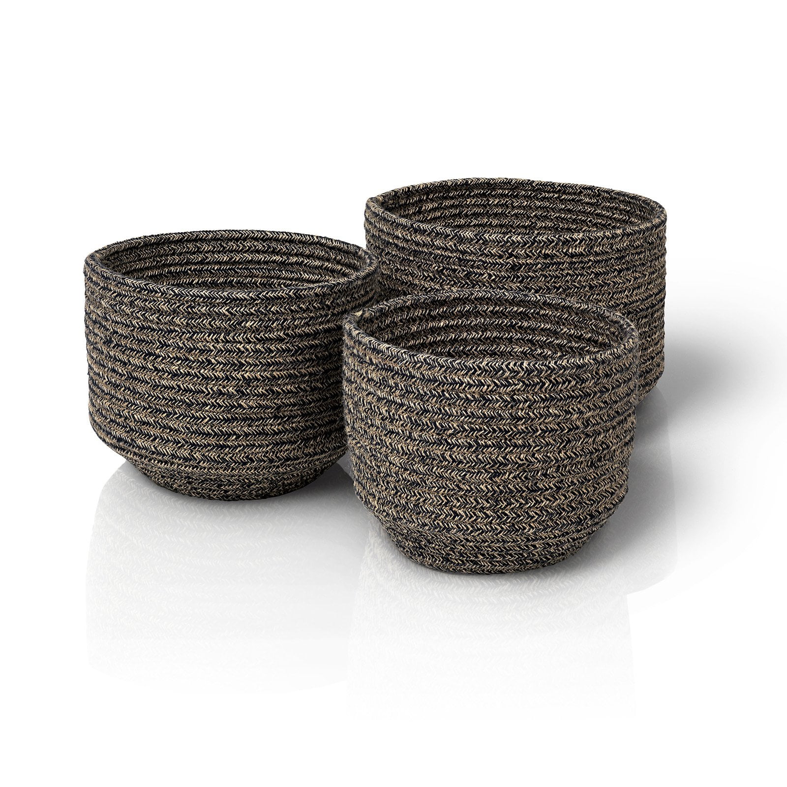 Blomus Cobra Round Woven Cotton Baskets Set of 3