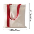 thumbnail image 3 of Canvas Tote Bag for Daily Errands, Blank Polycotton Reusable Shopping Tote for Heat Transfer Customization, Lightweight Foldable Shoulder Bag for Grocery, Books, and Casual Outings, 3 of 6