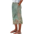 thumbnail image 2 of Binmer Womens Capris Plus Size with Pockets Fashion Womens Casual Elastic Loose Pants Straight Wide Leg Trousers Pants, 2 of 5