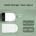 thumbnail image 4 of TICOZE Compact Smart Toilet with Bidet Seat Built-in, Modern Tankless Design with 23.25" Depth, Auto Open Auto Flush, Heated Seat, Instant Warm Air Dryer for Small Bathrooms, White with Black Panel, 4 of 10