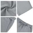 thumbnail image 6 of Men's Big & Tall Casual Drawstring Linen Shorts with Pockets - Regular Fit Stretch Work & Beach Shorts Gray S, 6 of 8