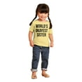 thumbnail image 3 of Worlds Okayest Sister Sibling Youth T Shirt Tee Girls Infant Toddler Brisco Brands 24M, 3 of 5
