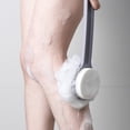 thumbnail image 2 of Skin Massage Scrubber Bath Sponge Sided Long Handle Body Shower Back Brush, 2 of 8