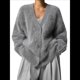 thumbnail image 3 of Cárdigan de Mujer, Suéter de Larga, Cárdigan con Botones y Cuello en V, Prenda de Punto de Moda. Gris Oscuro S, 3 of 8