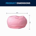 thumbnail image 3 of Oversized Light Pink Dot Bean Bag Chair, 3 of 9