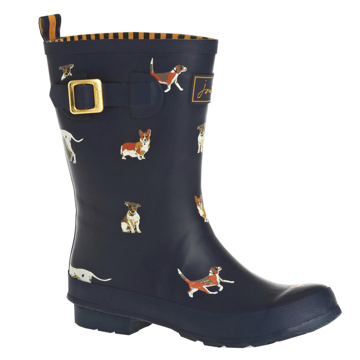 Joules - Joules Molly Welly Mid Height Rain Boots Navy Dogs US Size 6 ...