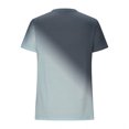 thumbnail image 5 of FAIWAD Women's Short Sleeve Tunic Tops Basic Gradient Round Neck Loose T-Shirts Lightweight Casual Blouse Tee, 5 of 6