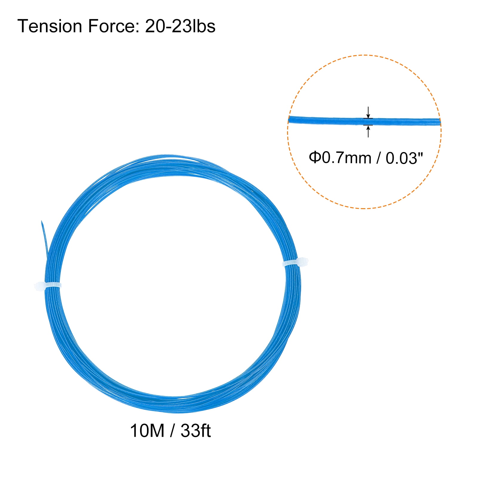 Unique Bargains High Elastic Nylon Badminton Racket Racquet String for Badminton Training Blue