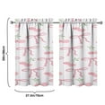 thumbnail image 4 of Vintage Pink Bow Tier Kitchen Curtains for Bathroom Living Rod Pocket Window Drapes 28"x39" 2 Panels Window Treatment Tiers, 4 of 4