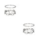 thumbnail image 3 of Minnieouse 2 unids/set pulseras elegantes brazaletes estéticos señora aniversario fiesta joyería baile madre regalo Plata Minnieouse, 3 of 6