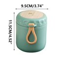 thumbnail image 3 of CASAFUN Airtight Cup Leakproof Travel Containers Adorable Food Cup Handle Insulated Cup Metal Container with Lid Leakproof Breakfast Cup Microwave Plastic Porridge Cup Student, 3 of 5
