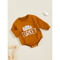 thumbnail image 3 of Suealasg Newborn Baby Boys Girls Thanksgiving Outfit Long Sleeve Letter Print Romper Jumpsuits 3 6 12 18 Months Infant Thanksgiving Clothes, 3 of 7