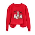 thumbnail image 5 of XSMGTUI Halloween Women's Crew Neck Sweatshirt Long Sleeve Loose Fit Fall Ghost Fall Pumpkin Fashion Tendy Casual Cute Vintage Graphic Soft Comfortable, 5 of 6