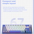thumbnail image 2 of Juego de teclado mecánico de iluminación RGB Teclado de jugador tipo C para PC portátil de escritorio, 2 of 9