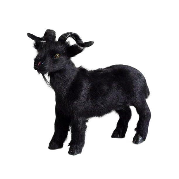 Simulación Cabra Modelo Juguetes Dormir Muñeco de peluche Decoración Estatuilla Cabra Modelo Decorativo para sala de estar Fiesta Dormitorio Regalo de