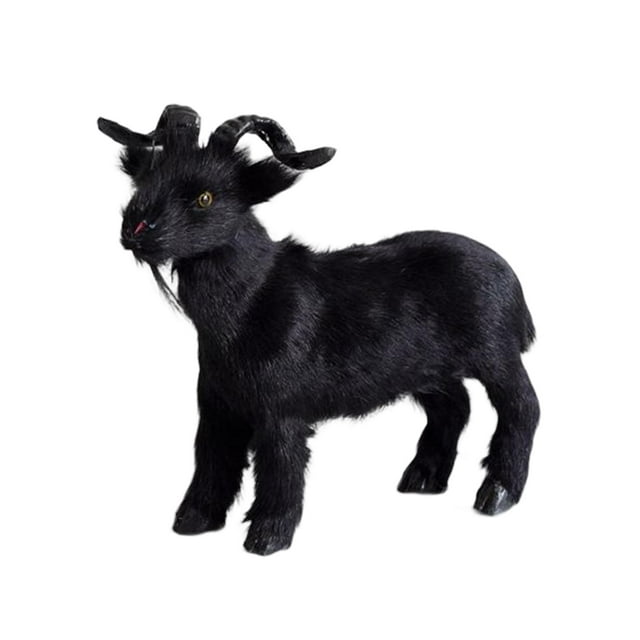 Modelo de cabra, juguetes para dormir, muñeco de peluche, juguete de de dibujos animados para vacaciones, adorno de año Nuevo
