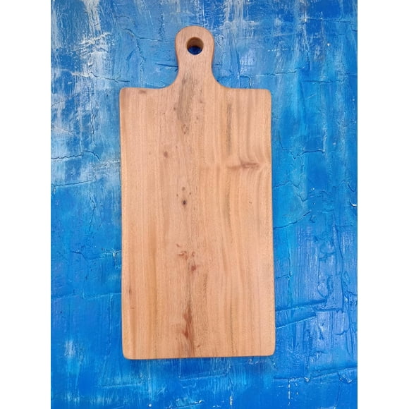 Handmade Neem Wood Vegetable Cutting - Chopping Board Rectangular - Cutting Slicing Board Large With Handle For Kitchen