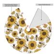 thumbnail image 2 of Lsque Sunflowers and Bees Print Christmas Tree Skirt, Tree Skirt with Ties or Velcro, Perfect for Holiday Decorations, Halloween, and New Year-36", 2 of 7