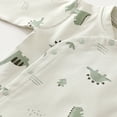 thumbnail image 5 of KPOPLK Toddler Boys Pajamas Cotton Sleepwear Pjs Sets Long Sleeve Tie Side Top and Warm Pant Nightwear Jammies,Size 9-12 Months, 5 of 9