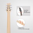 thumbnail image 5 of Glarry 6 Strings GIB Electric Bass Guitar with H-H Pickup and Laurel Wood Fingerboard, 40inch Electric Bass Guitar with with Bag and Strap, Amp Wire, Wrench Tool and Plectrum, White, 5 of 9