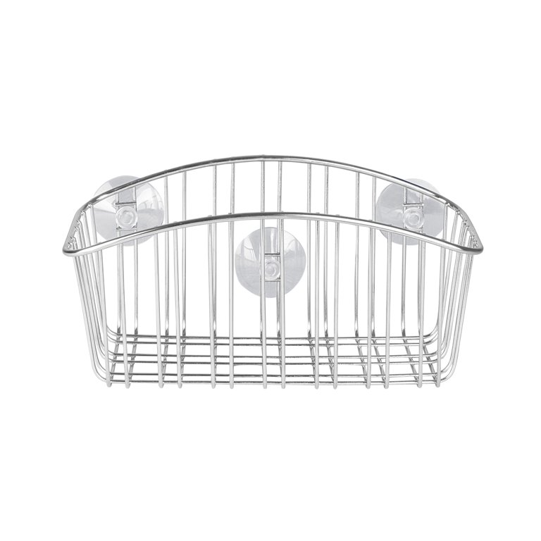 Contempo Suction Cup Corner Shower Basket SS