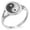 Silver, variant on Stainless Steel Paisley Yin Yang Minimalist Oval Top Polished Statement Signet Ring