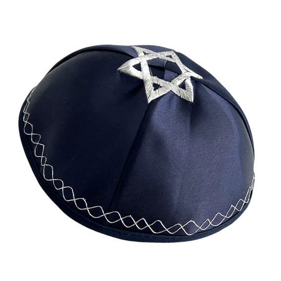 Comfortable Round Yarmulke For Daily Wear Cultural Religious Head Covers Soft Polyester