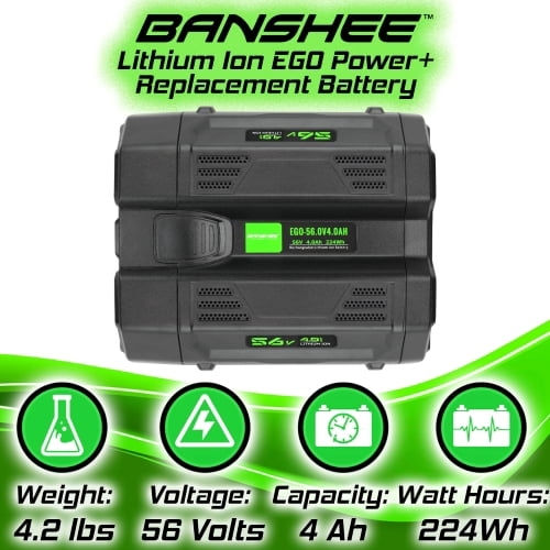 4.0Ah Battery For EGO 56V 56Volt BA1400 POWER Lithium Ion BA2240 BA2800T
