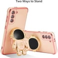 thumbnail image 3 of for Samsung Galaxy S22 Plus Case Cute 6D Astronaut Case with Stand Function Luxury Plating Case Cover Slim Fit Soft TPU Shockproof Bumper Protective Electroplated Case for Girls Boys,Pink, 3 of 13