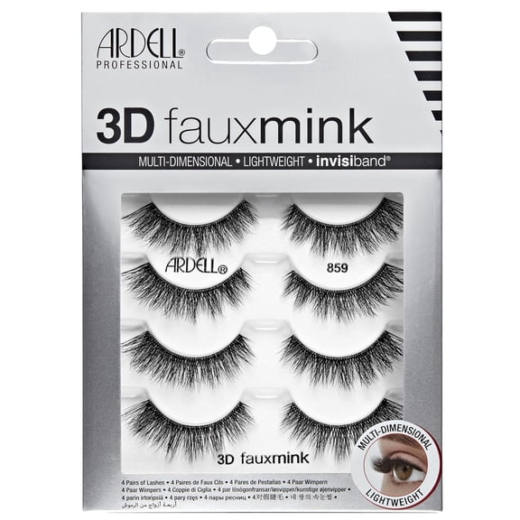 Ardell Strip Lashes 3D Faux Mink Multipacks 859 4 pack #37345