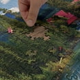 thumbnail image 5 of Ambesonne Landscape Jigsaw Puzzle Durable Cardboard, River Log Lake Village, 1000 pcs, Green Blue and Dark Pink, 5 of 6