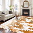 thumbnail image 3 of Burnt Orange Forest Large Area Rugs for Bedroom Living Room, Soft Non Slip Carpet Bedside Rug, Contemporary Silhouette Abstract Art Rectangular Floor Cover Kitchen Accent Rug 6'x9' for Office, 3 of 9