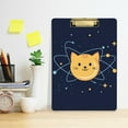 thumbnail image 2 of FORMRS Acrylic Clipboard with Low Profile Clip Standard A4 Letter Size, 12.5" x 9", Orange Cat Planet, 2 of 8