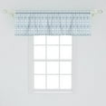 thumbnail image 2 of Arrow Window Valance, Creative Design of Triangular and Hexagonal Ornaments on Blue Shades, Curtain Valance for Kitchen Bedroom Decor with Rod Pocket, 54" X 18", Cadet Blue Deep Sky Blue, by Ambesonne, 2 of 3