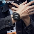thumbnail image 6 of Sanda Men's Watches Sports Outdoor Waterproof Military Wrist Watch Date Multi Function Tactics LED Alarm Stopwatch, 6 of 6