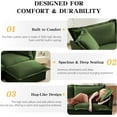 thumbnail image 3 of 83.4" Modular Sectional Sofa, L Shaped Deep Seat Sofa with Ottoman, 2 Seat Chenille Cloud Couch with 2 Pillows & Washable Covers, Modern Sectional Couches for Living Room, Small Space, Green, 3 of 9
