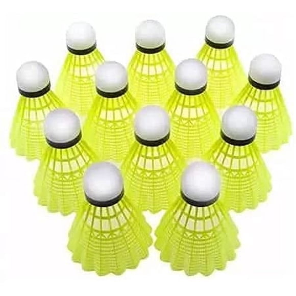 Confidence Badminton Nylon Shuttlecock For Kids Boys And Girls | Green , Pack Of 10 , For Personal Training