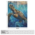 thumbnail image 4 of Orinice Turtle Theme Warm Lightweight Blanket Soft Fleece Blankets for All Seasons - Perfect Decorative Gift for Living Rooms, Sofa, and Bed 60x80in, 4 of 6