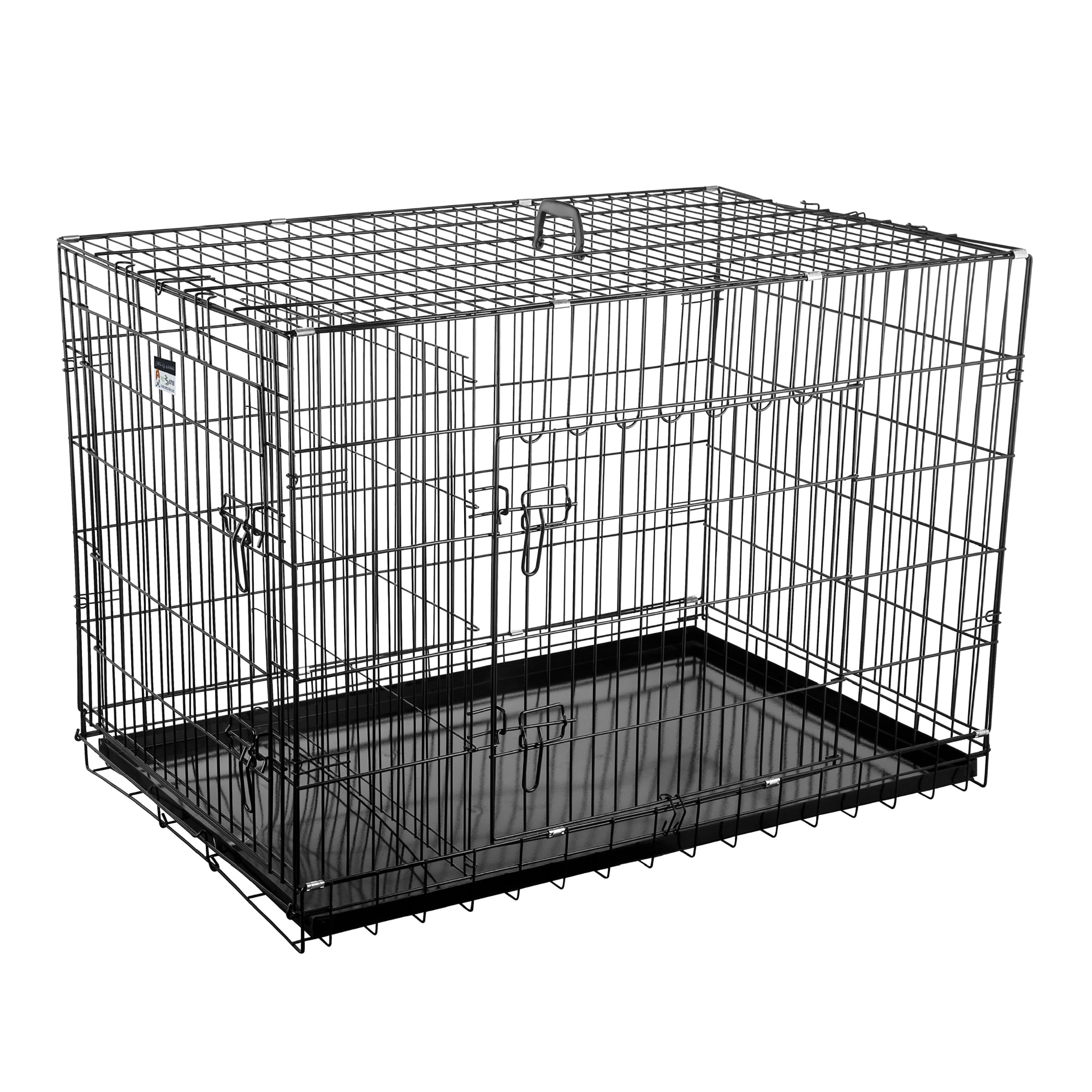 Cats or Rabbits Pet Trex 42 Folding Pet Crate Double Door Kennel Wire Cage for Dogs 