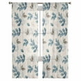 thumbnail image 3 of Blue Botanical Fall Sheer Curtains 84 Inches Long 2 Panels Set, Window Sheer Curtains for Living Room/Bedroom, Pastoral Maple Leaf Autumn Rustic Light Filtering Rod Pocket Curtain 52'' x 84'' x 2, 3 of 7