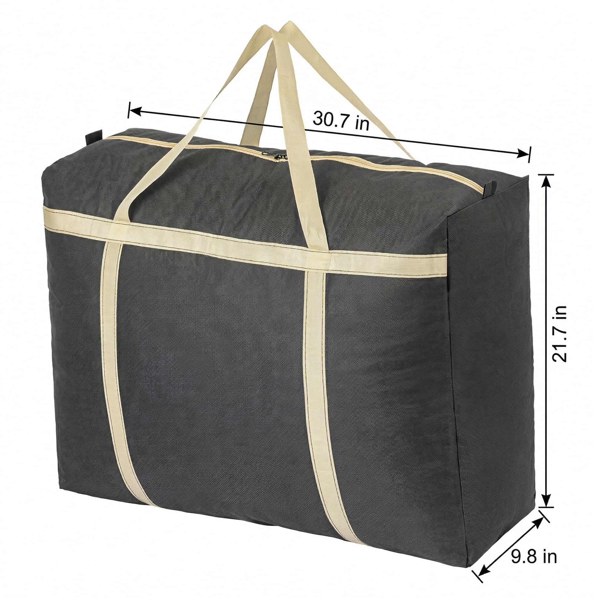 Unique Bargains Foldable Storage Bags for Organizing Clothing Black 30.7"x9.8"x21.7"