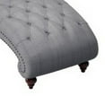 thumbnail image 4 of Amey 69 Inch Modern Chaise, Foam Padded, Button Tufted, Nailhead Trim Gray- Saltoro Sherpi, 4 of 6