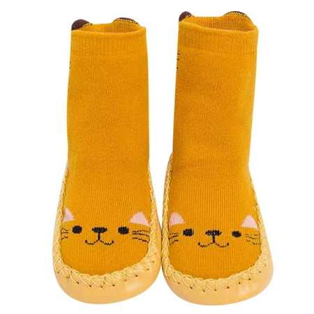 

Kids Toddler Baby Girls Boys Cartoon Animal Thick Warm Anti-Slip Socks Slippers
