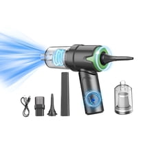 ZEPARO 120W Compressed Air Duster,6.02*7.51" Cordless Air Blower,Electric Air Duster for Cleaning Keyboard&PC,Air Cleaning Kit,Duster Cleaner,USB Portable Vacuum Cleaner