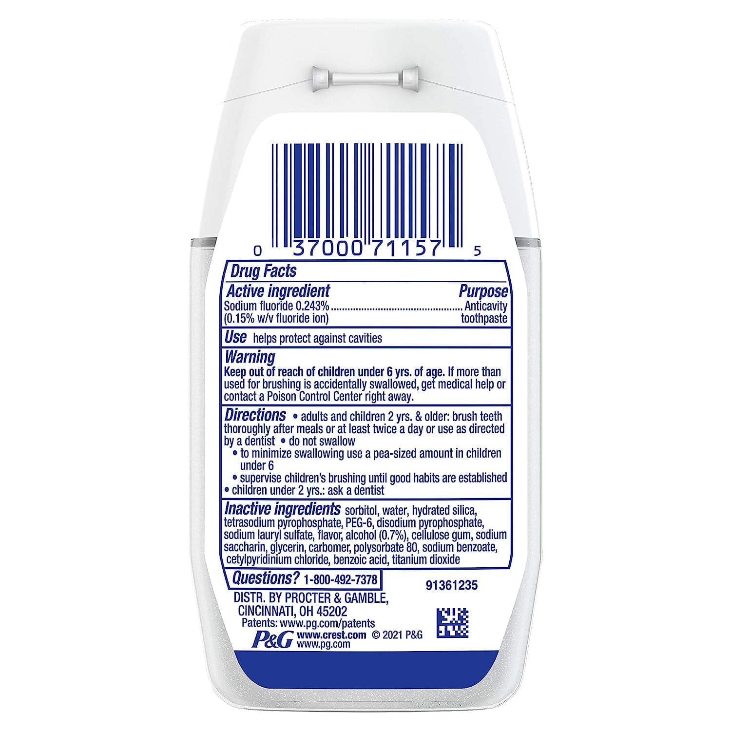 Crest Complete Plus Scope 3-In-1 Teeth Whitening Liquid Gel Toothpaste 4.6 Ounce (Pack Of 6)