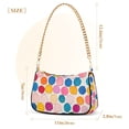 thumbnail image 3 of FORMRS Womens Shoulder Bag with Chain Strap Clutch Purse Cute Tote Handbag, Watercolor Circles, 3 of 7