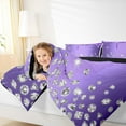 thumbnail image 4 of Feelyou Chic Bling Diamond Full Size Comforter Sets, Purple Sequin Print Bedding Comforter Set, Modern Fashion Reversible Bedding Sets, Luxury Bedroom Decor, 3pcs, 4 of 8